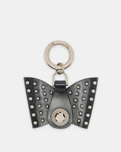 B-Bow Charm in Black Leather
