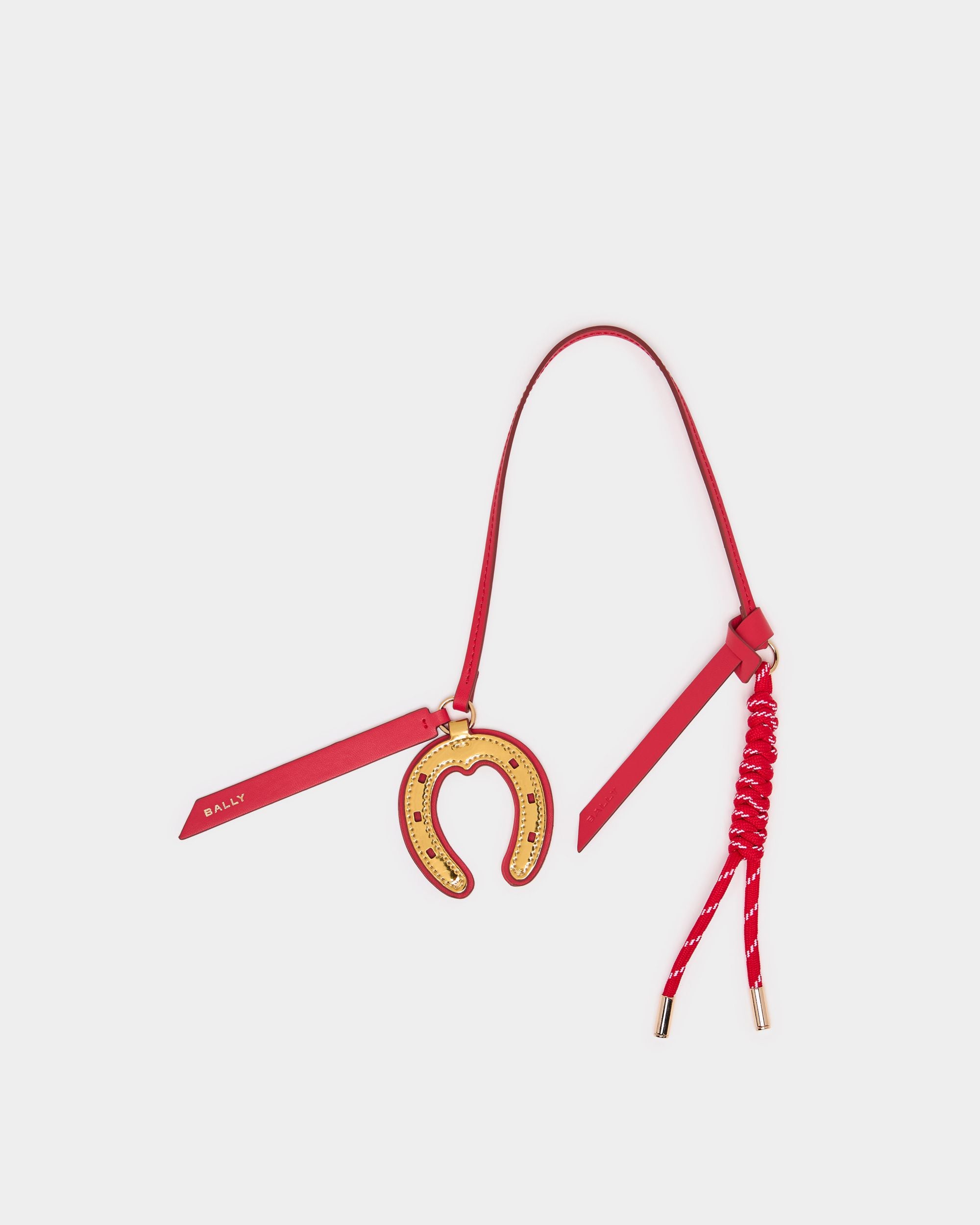 Bally Global - Lunar New Year Horseshoe Charm in Red Faux Leather - Red