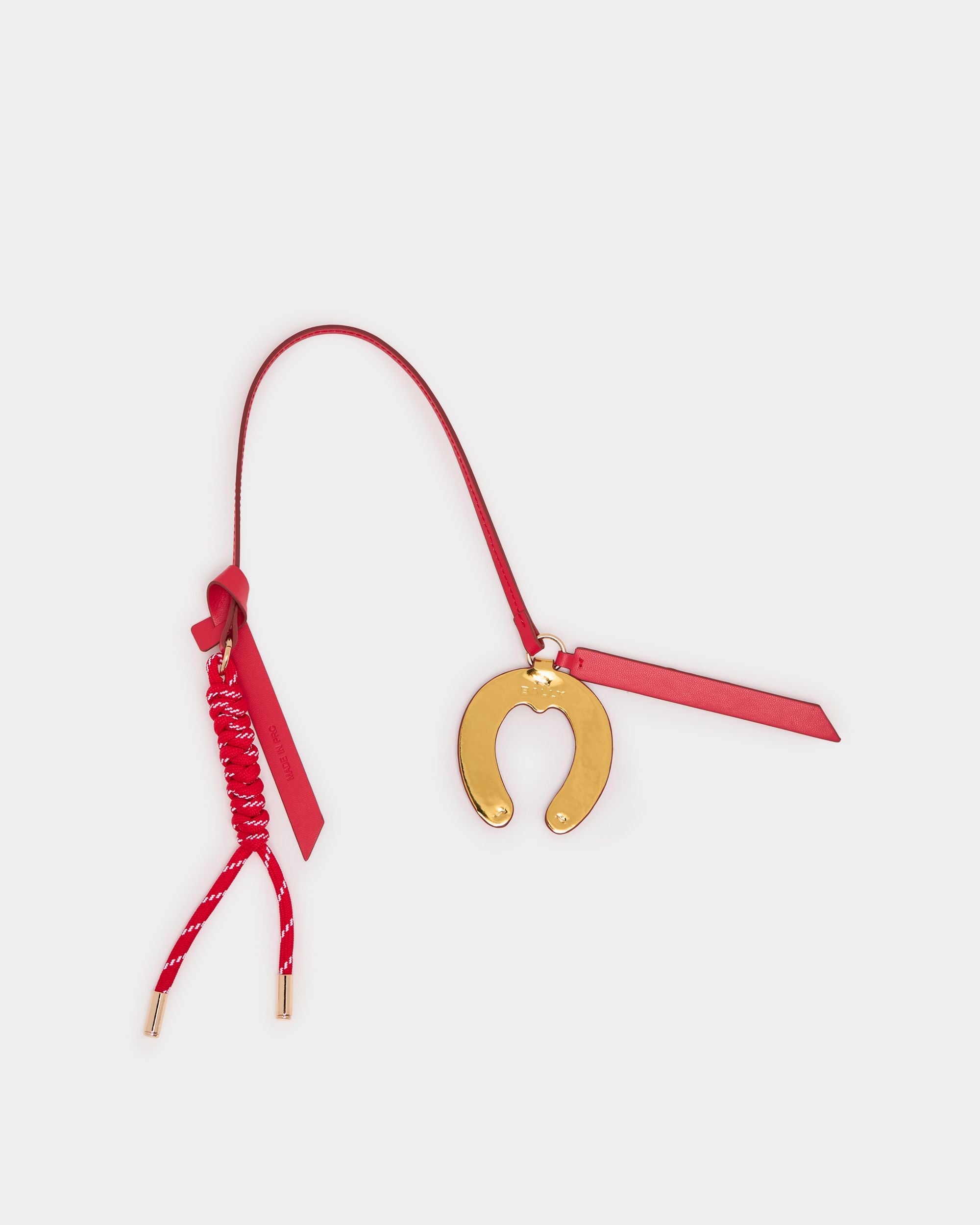 Bally Global - Lunar New Year Horseshoe Charm in Red Faux Leather - Red