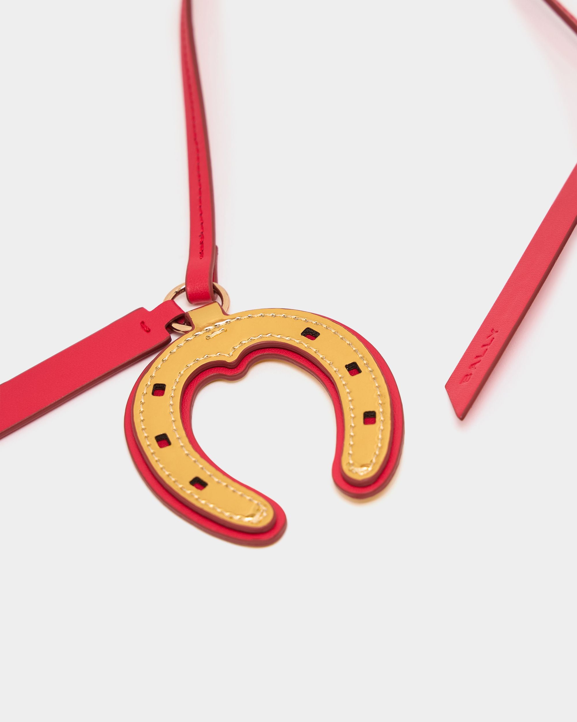 Bally Global - Lunar New Year Horseshoe Charm in Red Faux Leather - Red