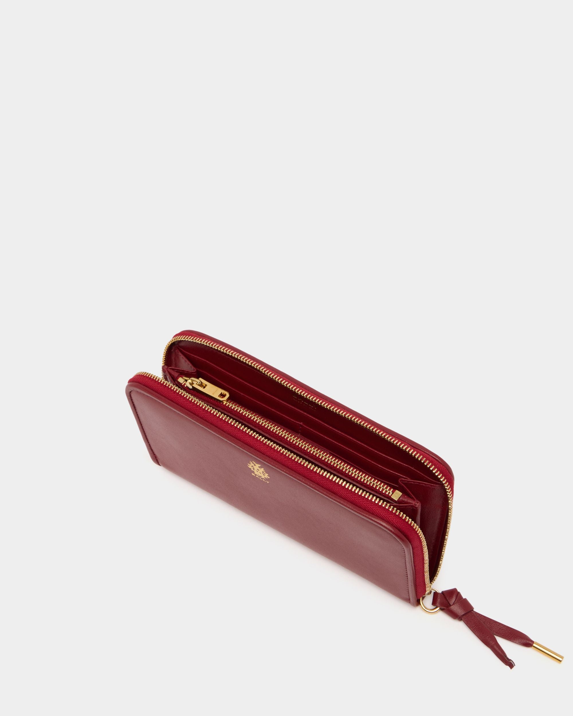 Bally Global - Bally Essential Long Wallet in Ruby Red Leather - Red