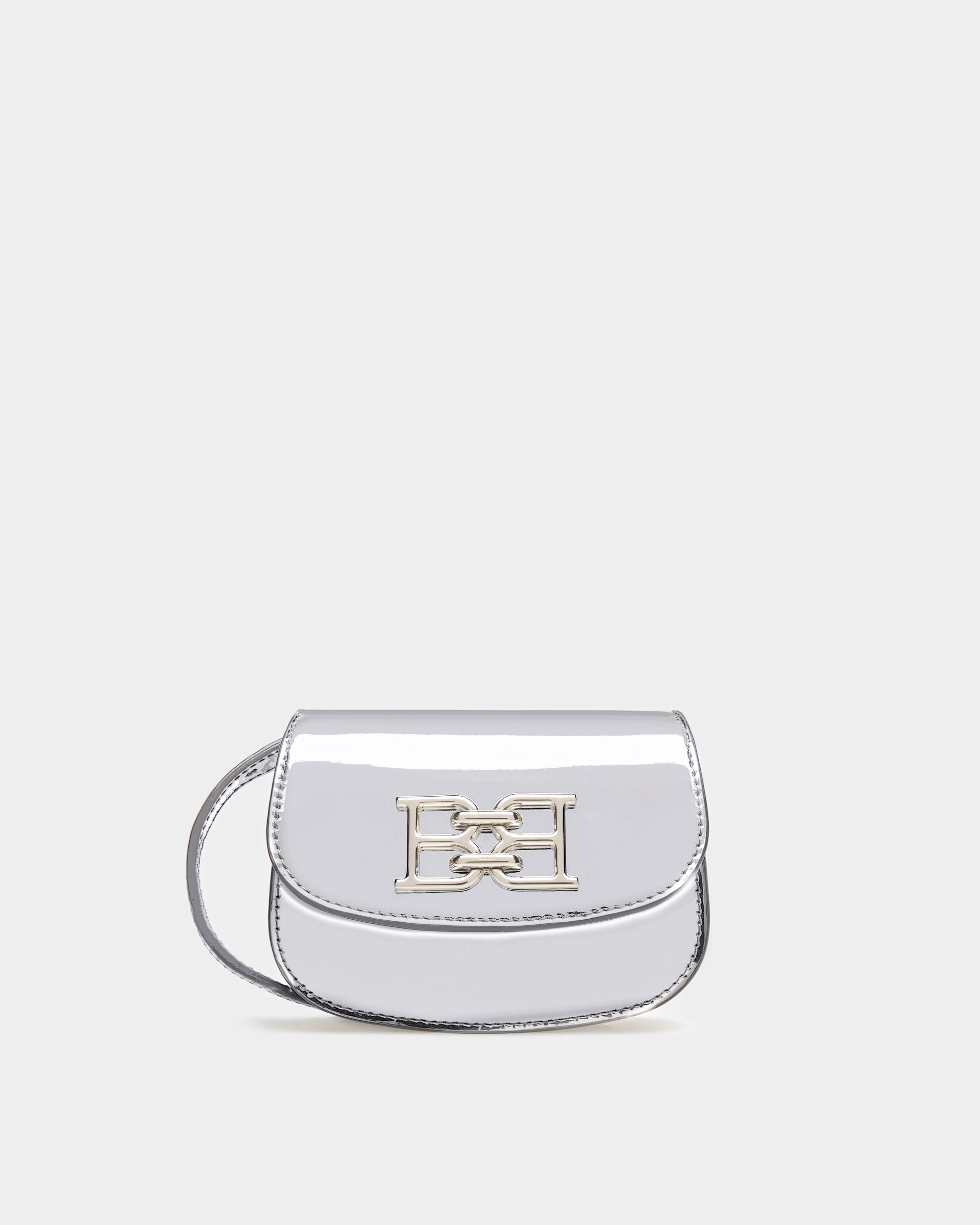 Bally Global - B-chain Mini Bag In Silver Leather - Silver