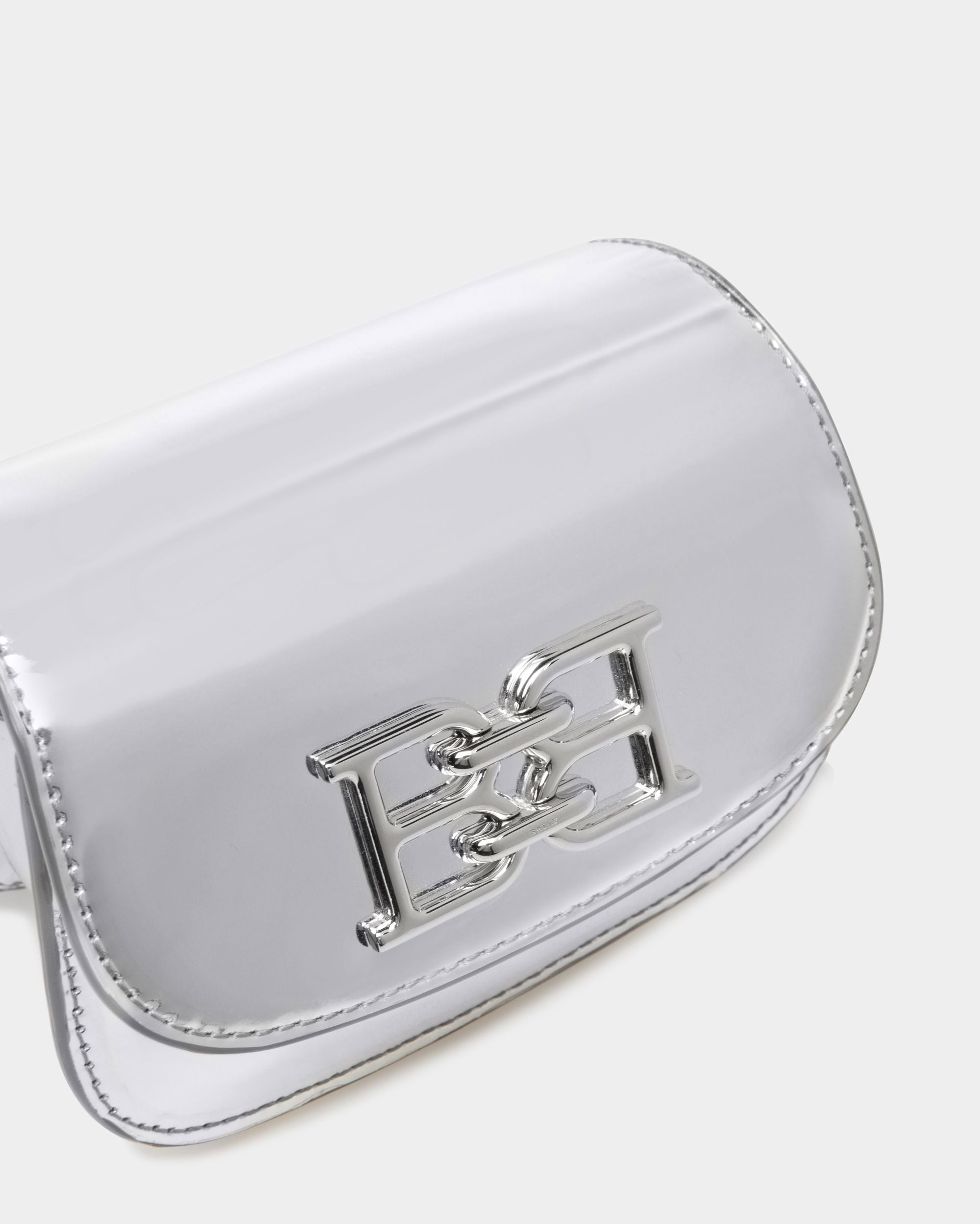 Bally Global - B-chain Mini Bag In Silver Leather - Silver