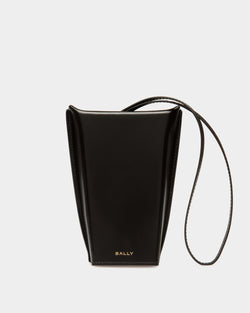 Porte-Lunettes De Soleil Belle En Cuir Brossé Noir