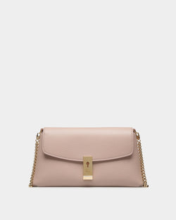 Lock Me Multifunctional Minibag In Light Beige Grained Leather