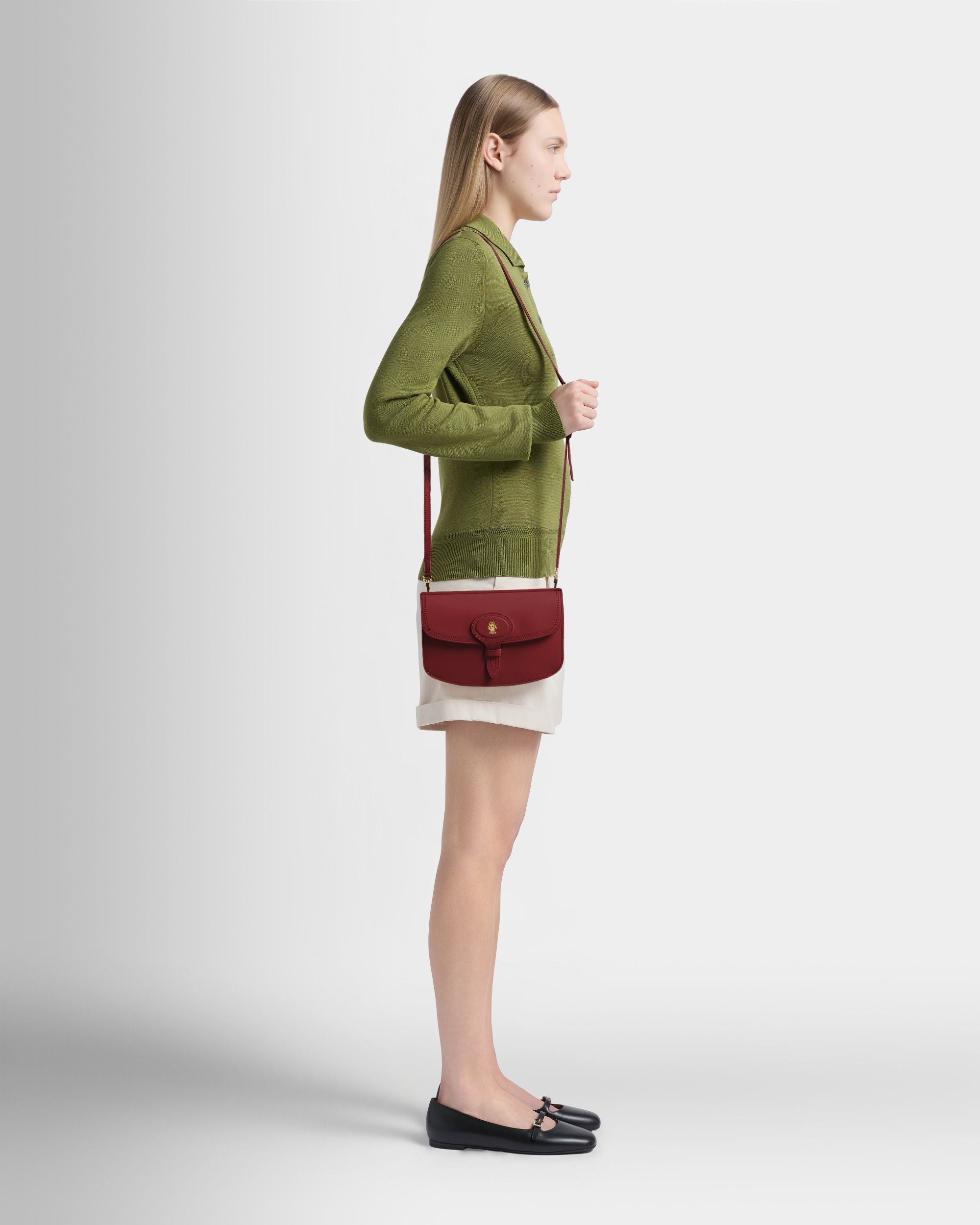 Bally Global - Minisac Beckett en cuir Ruby Red - Rouge