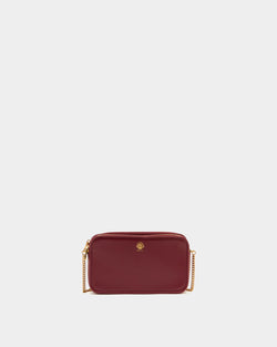 Essential Wallet on a Chain in Ruby Red Leather