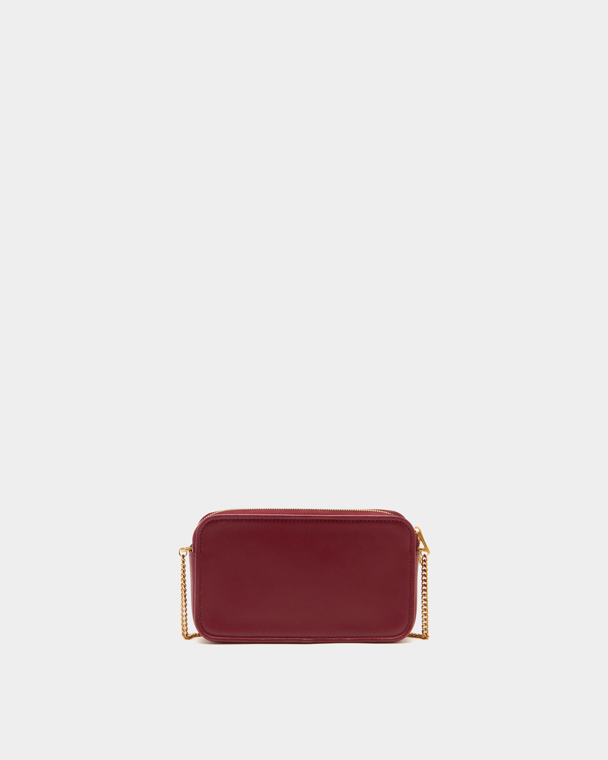 Bally Global - Essential Wallet on a Chain in Ruby Red Leather - Red