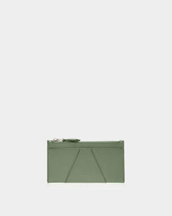 Adley Leather Wallet In Sage