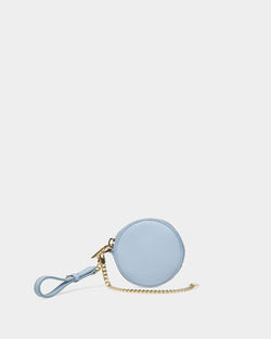 Block Zipped Coin Purse In Leather