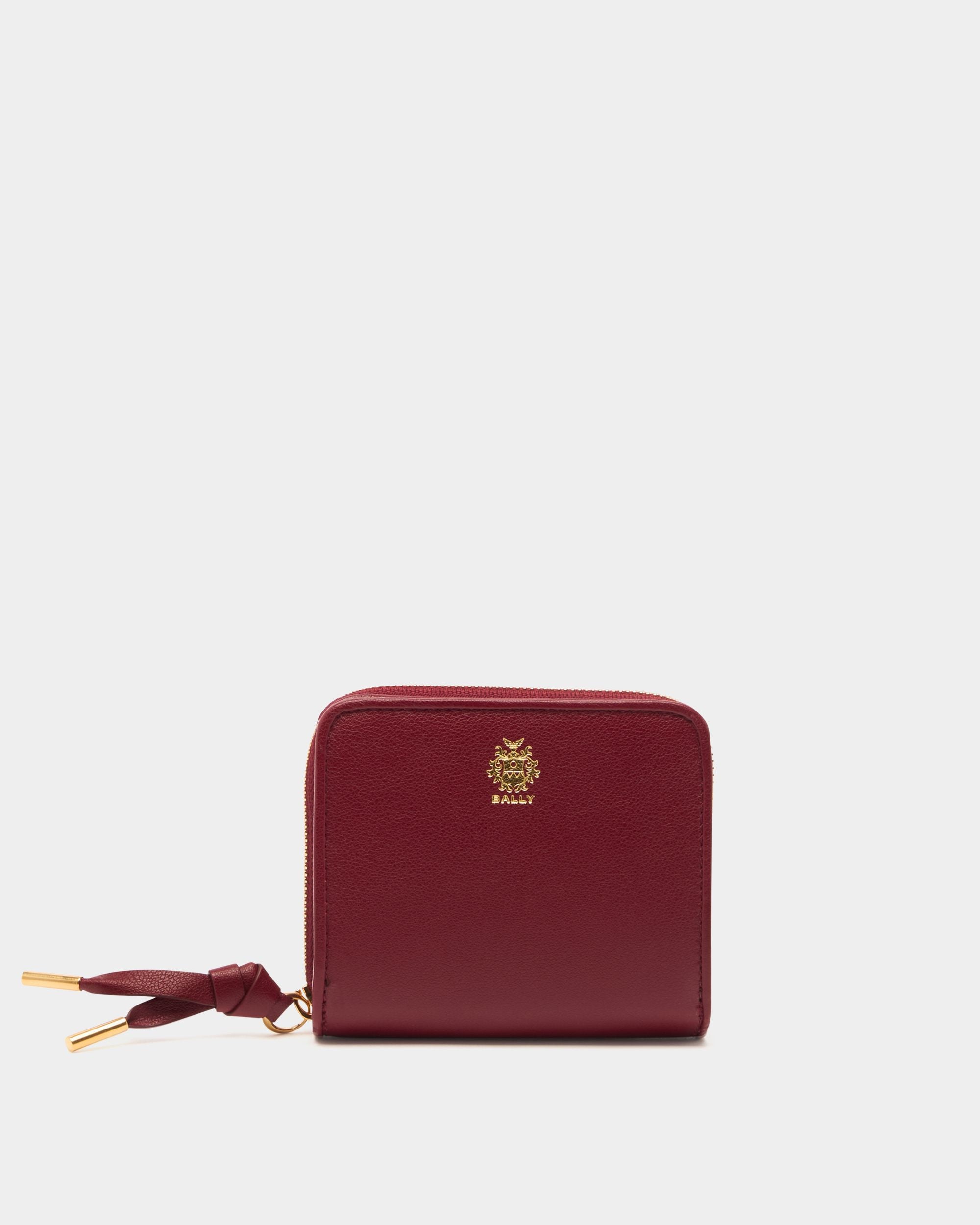 Bally Global - Monedero Bally Essential de piel rojo rubí - Rojo