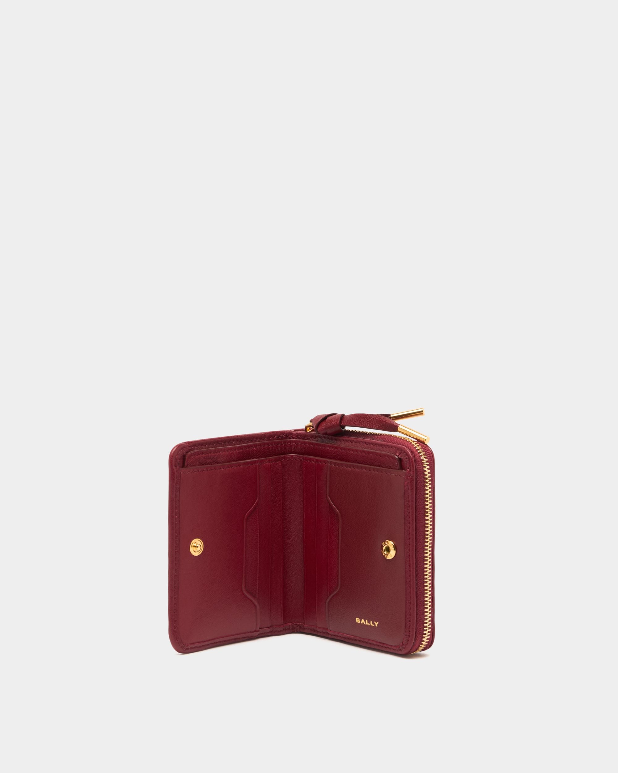 Bally Global - Monedero Bally Essential de piel rojo rubí - Rojo