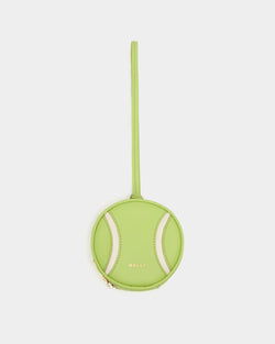 Tennis Capsule Coin Purse in Green Leather