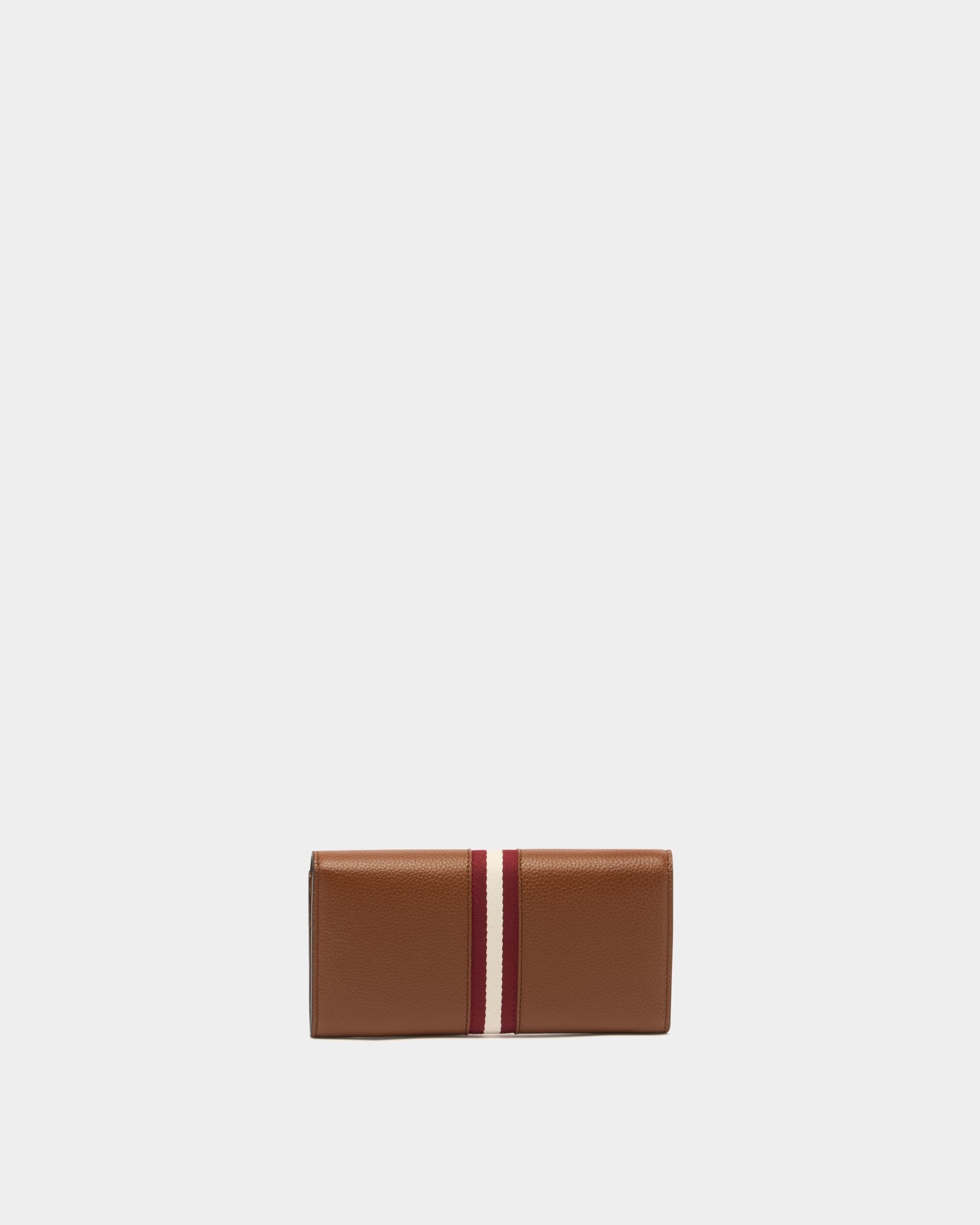 Bally Global - Hera Long Wallet in Brown Grained Leather With a Bally Ribbon - Brown