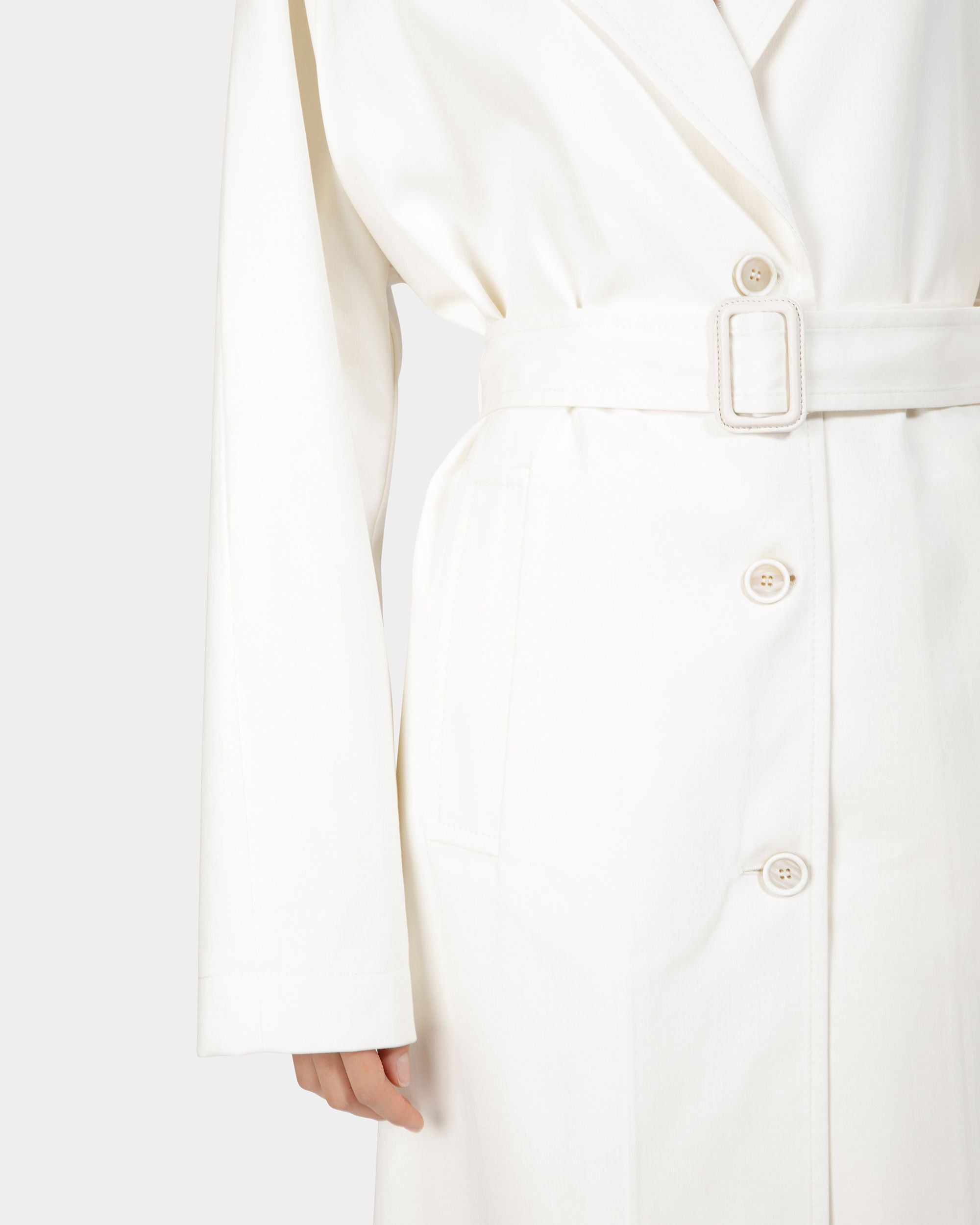 Bally Global - Abrigo Fluido - Blanco