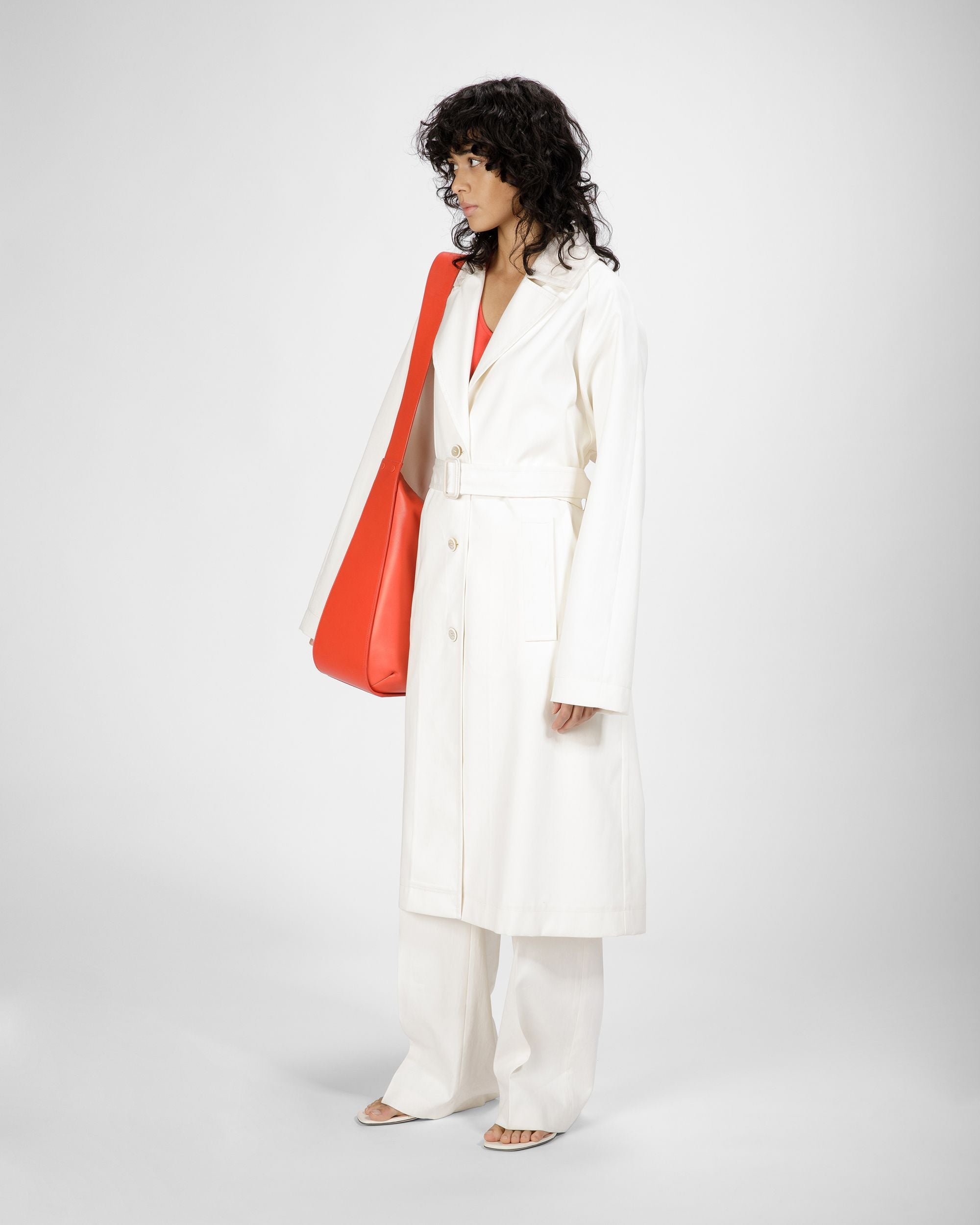 Bally Global - Abrigo Fluido - Blanco