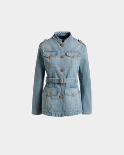 Denim Jacket in Light Blue Cotton