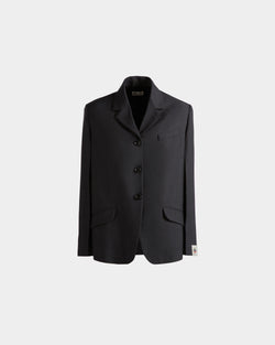 Blazer In Dark Grey Wool Blend