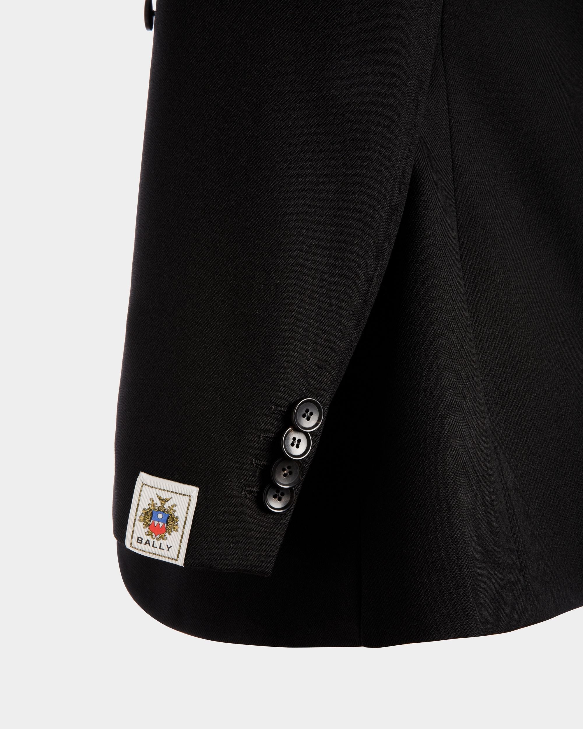 Bally Global - Blazer De Lana Negra - Negro
