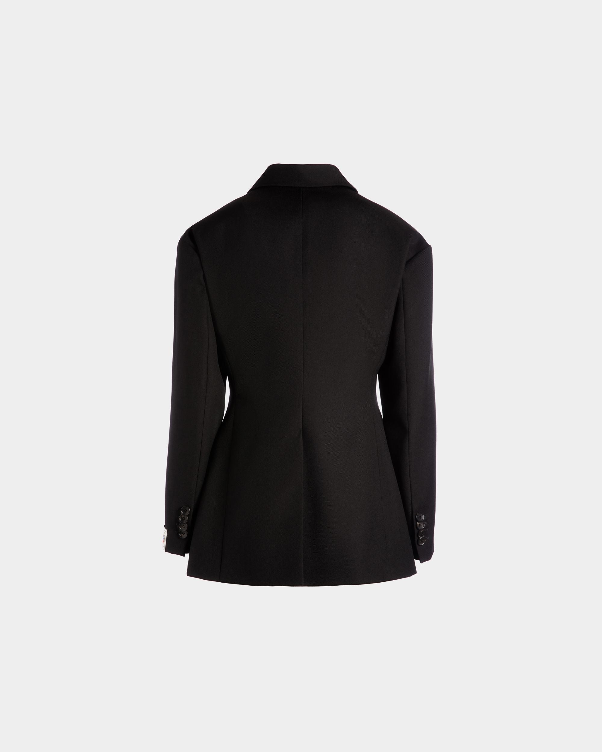 Bally Global - Blazer De Lana Negra - Negro