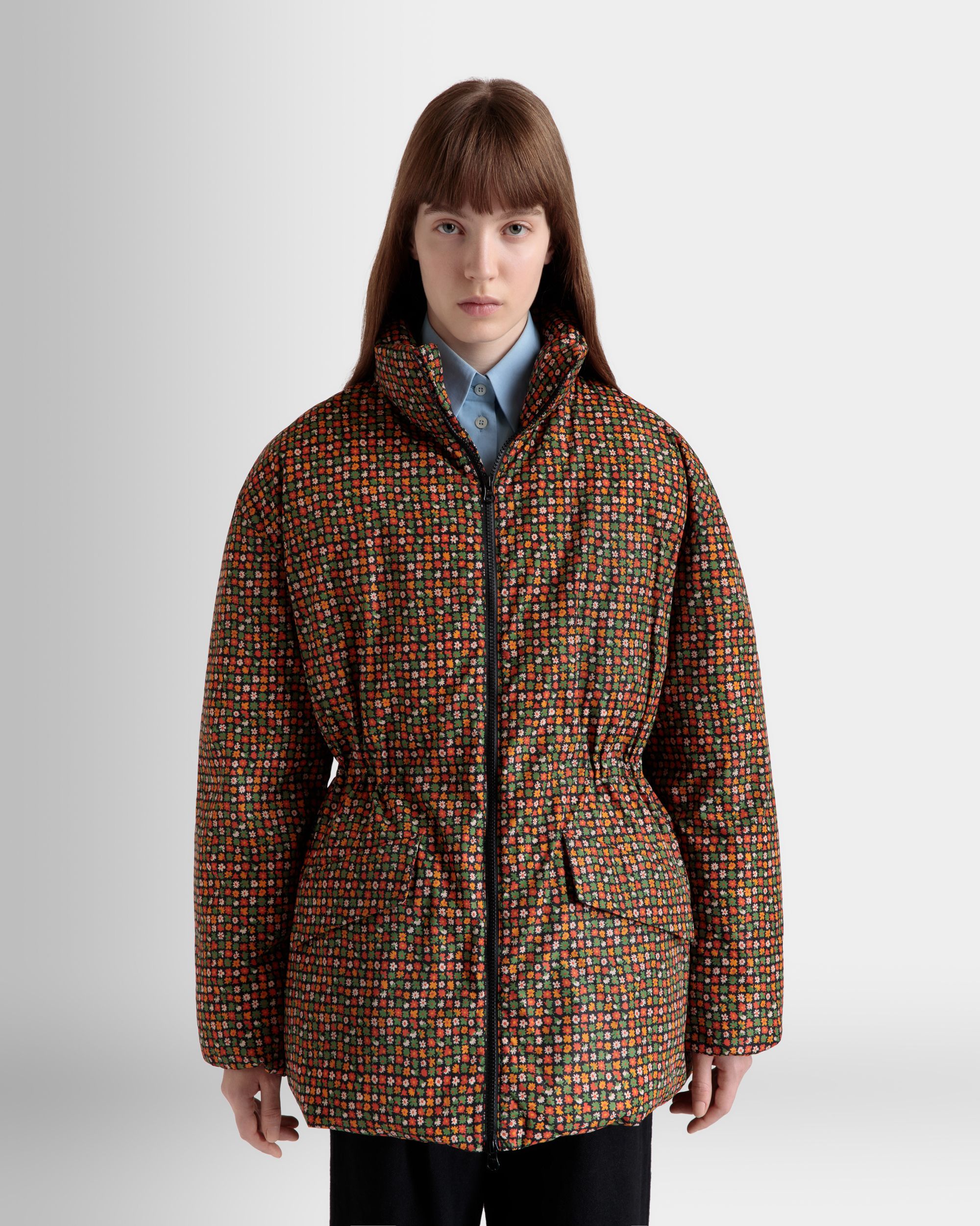 Bally Global - Winter Capsule Puffer Jacket With Alpine Flowers in Multicolor Recycled Nylon - Multicolor