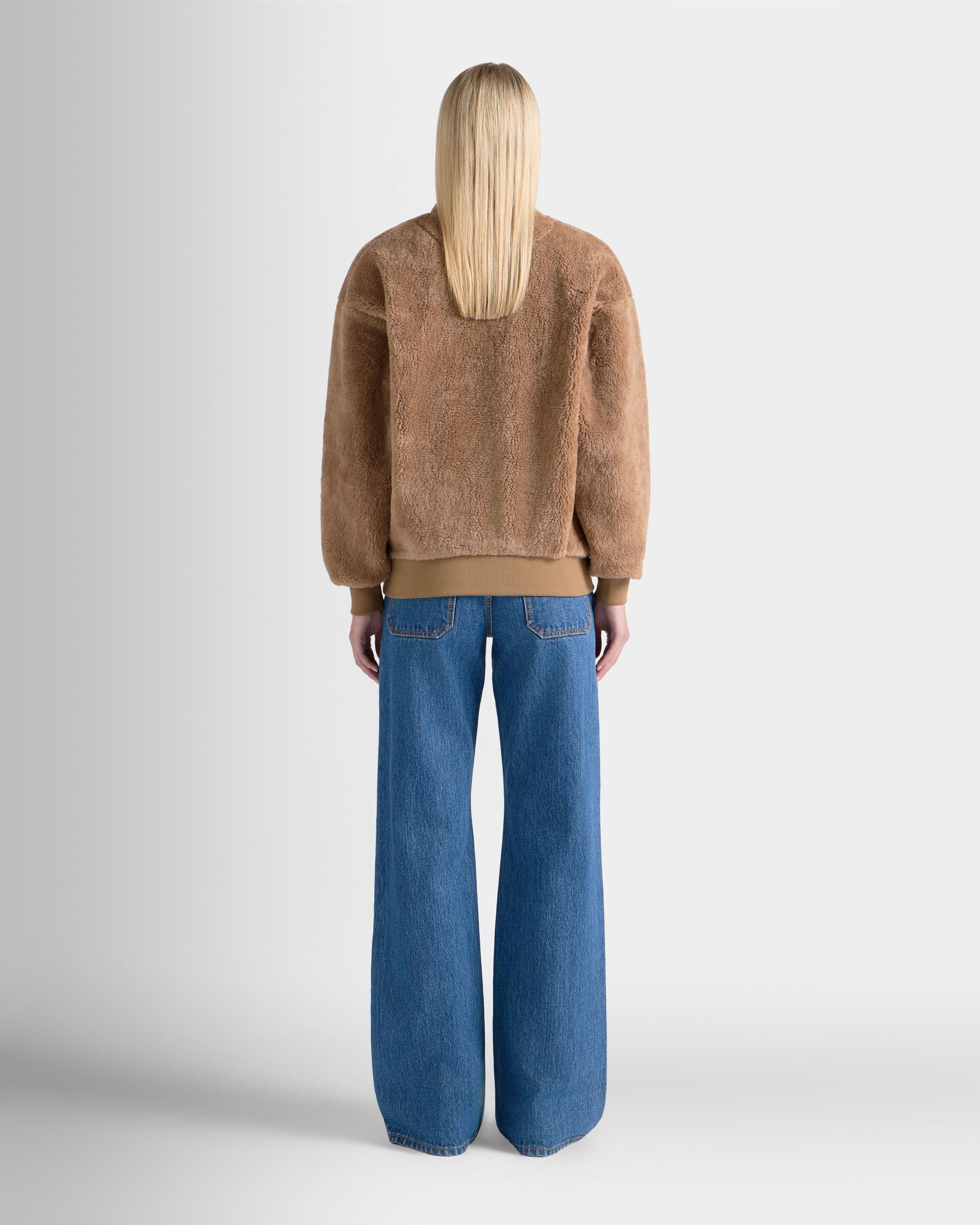 Bally Global - Winter Capsule Half Zip Sweatshirt in Camel Fleece - Beige