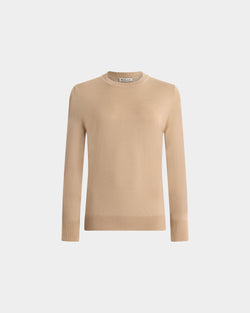 Crewneck Sweater in Biege Wool