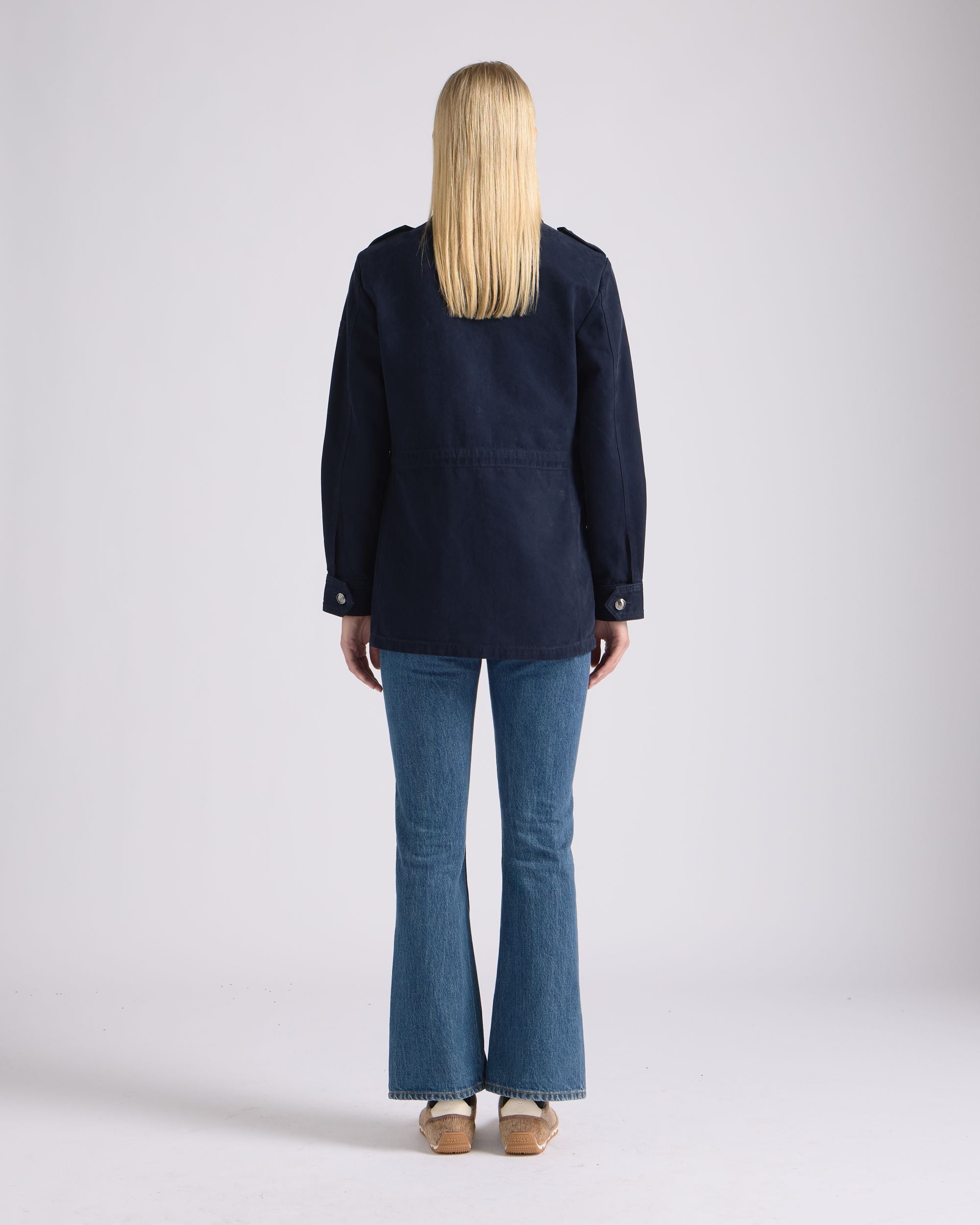 Bally Global - Military Jacket in Navy Blue Cotton - Blue