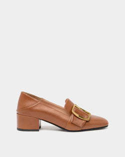 Bally Boucle Pump in Amber Brown Leather