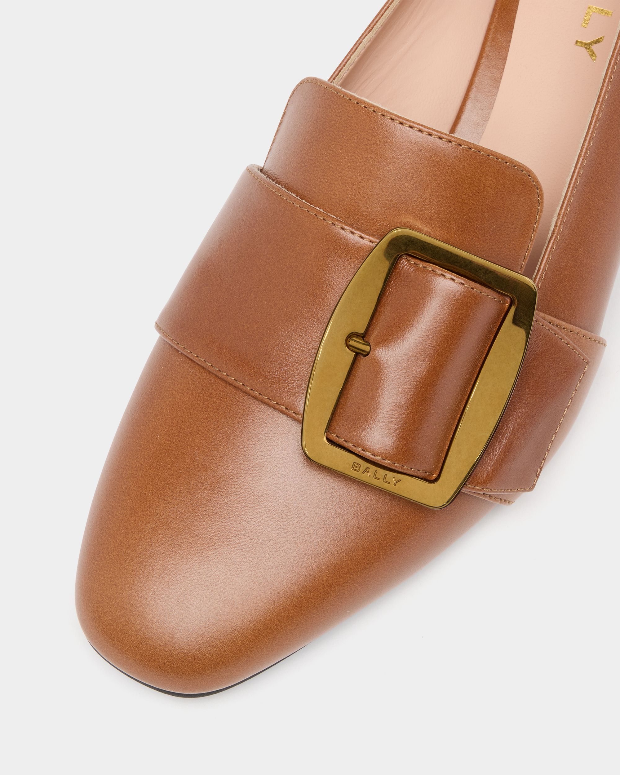 Bally Global - Bally Boucle Pump in Amber Brown Leather - Brown