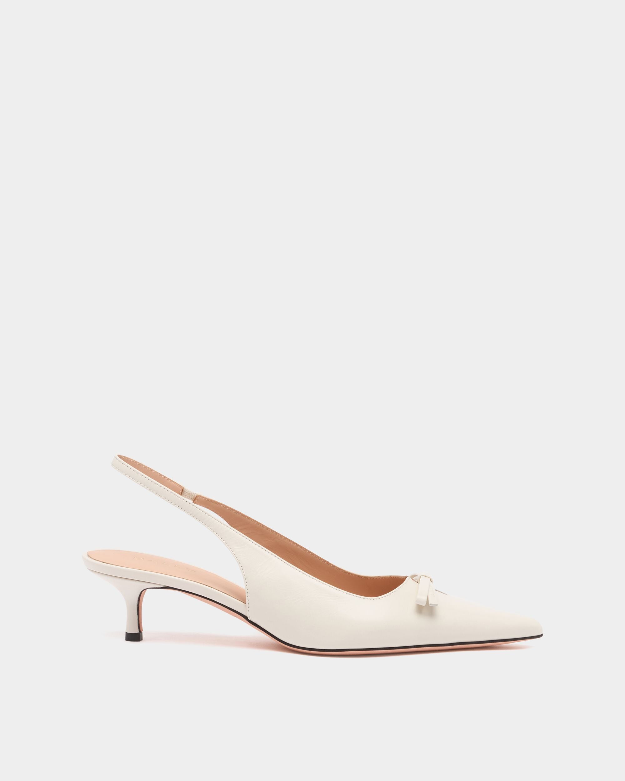 Bally Global - Nadel Slingback Pump in White Leather - White