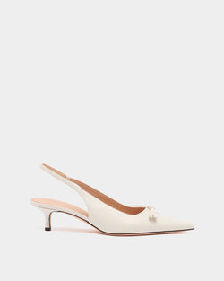 Escarpin Slingback Nadel En Cuir Blanc