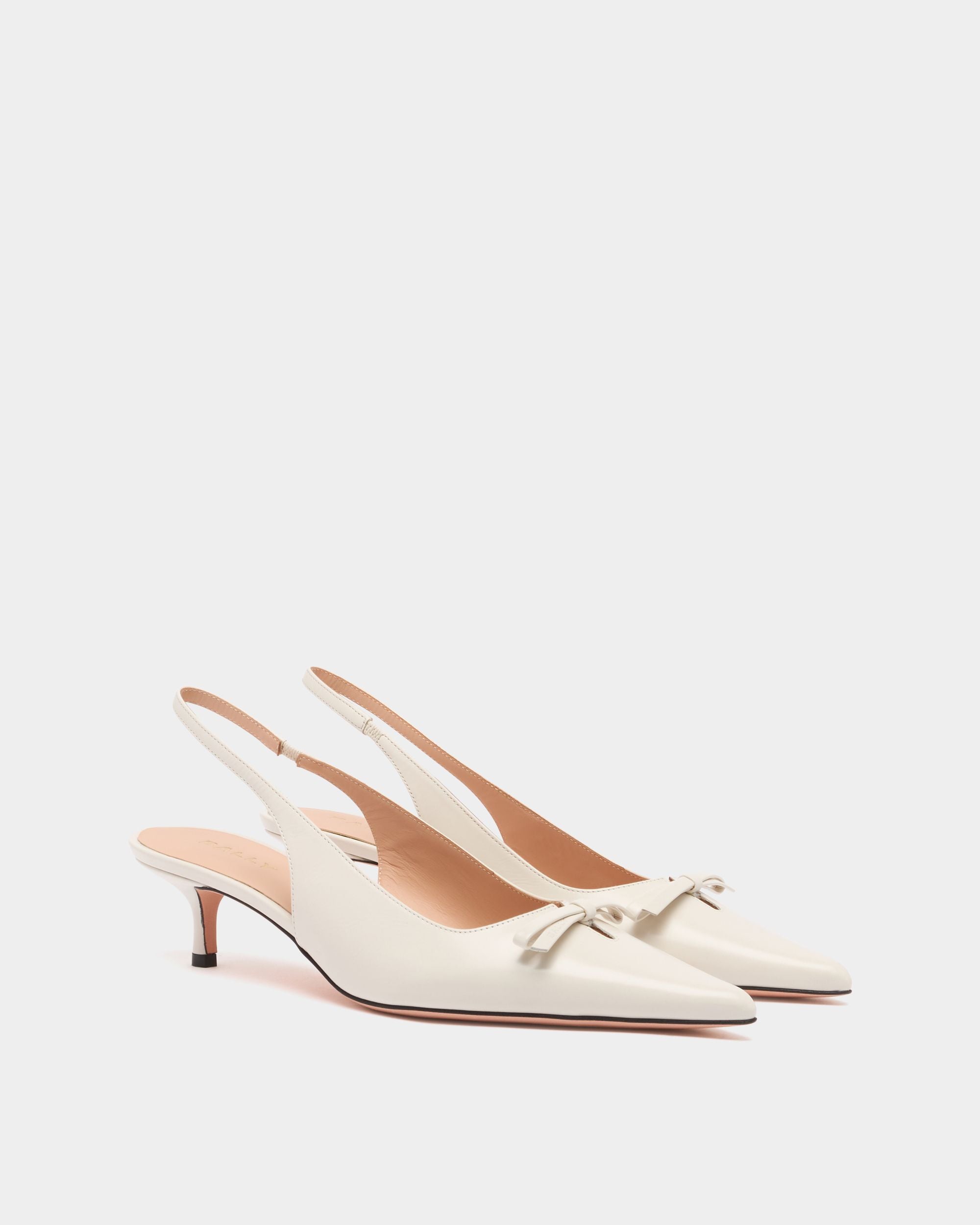 Bally Global - Nadel Slingback Pump in White Leather - White