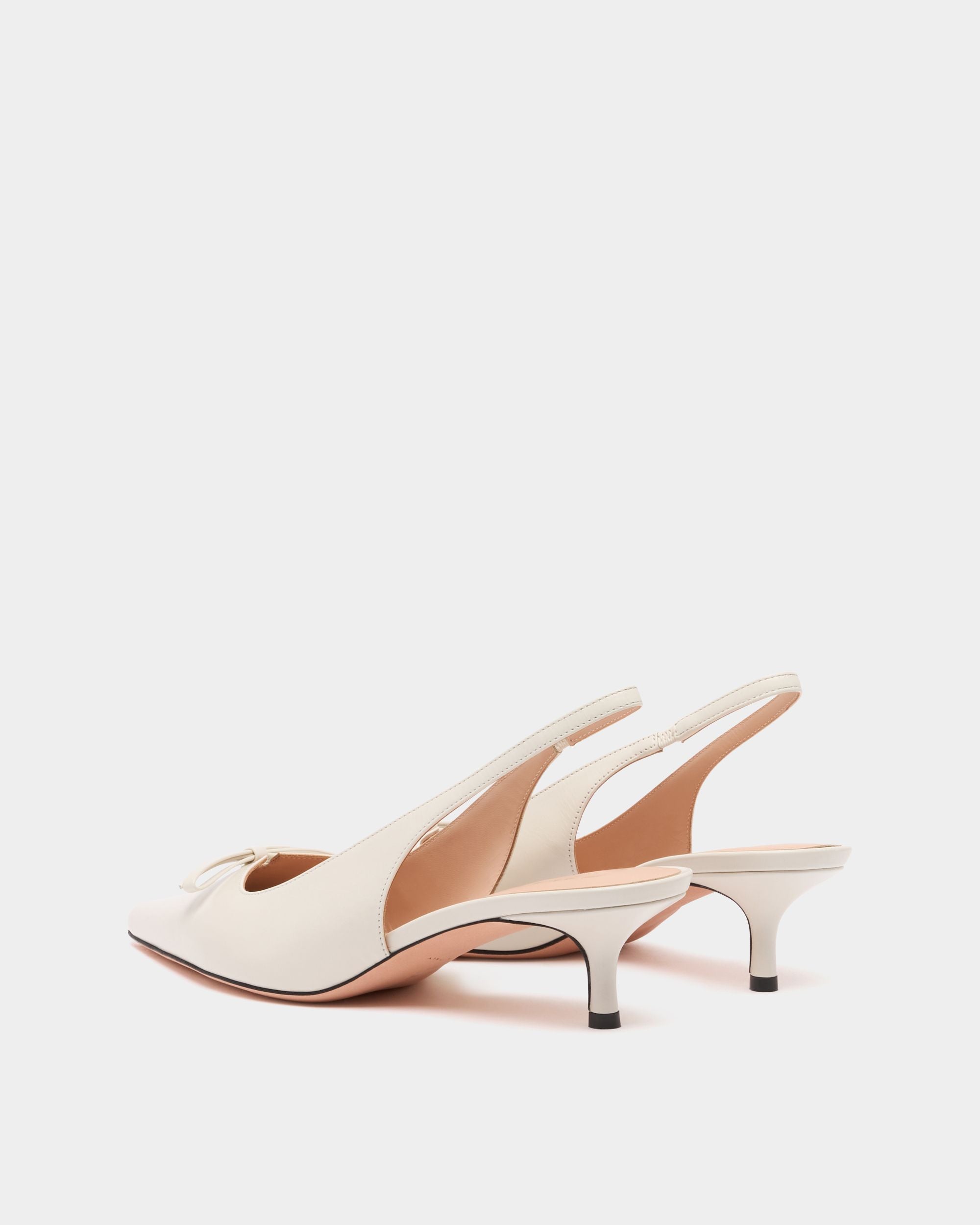 Bally Global - Nadel Slingback Pump in White Leather - White