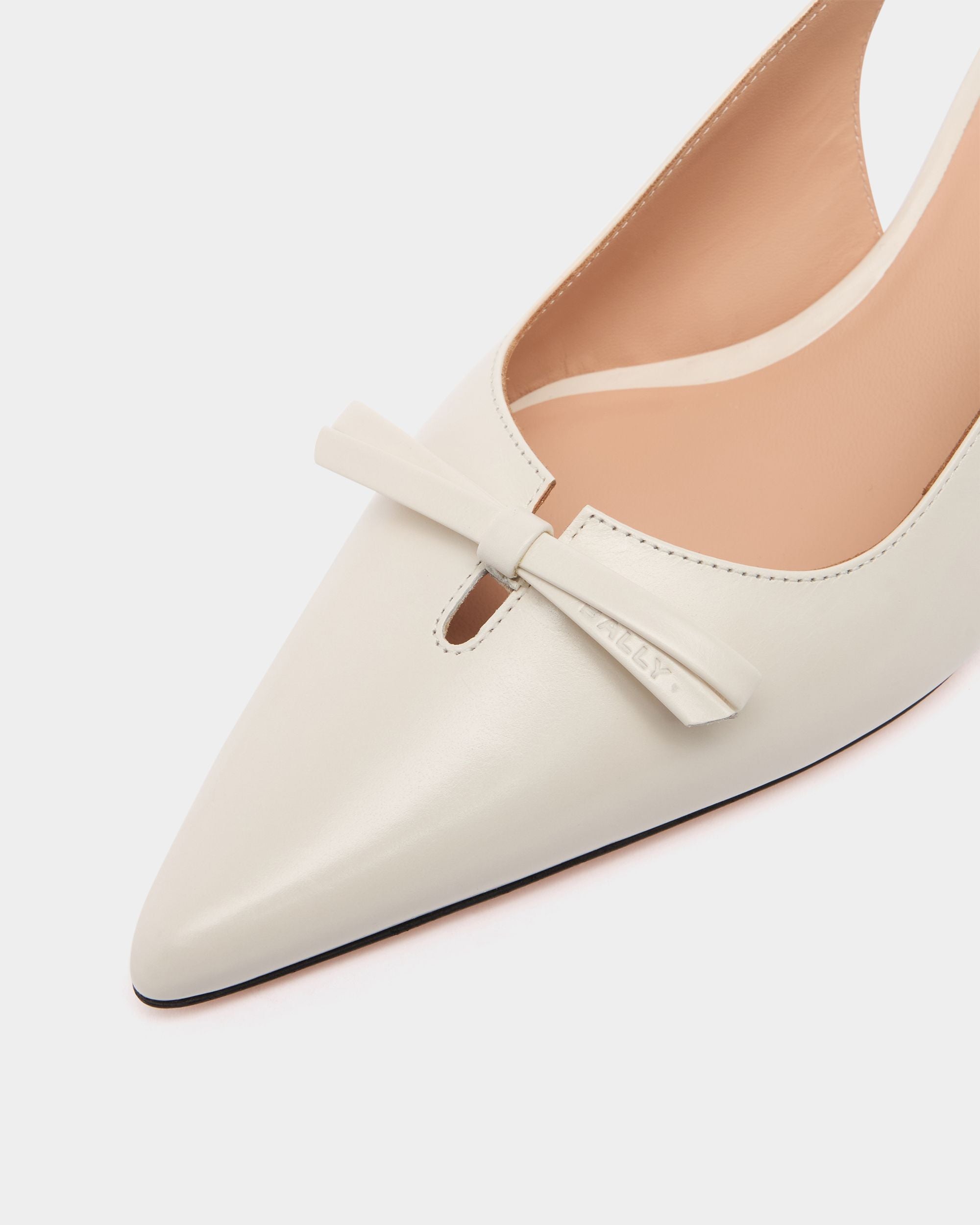 Bally Global - Nadel Slingback Pump in White Leather - White