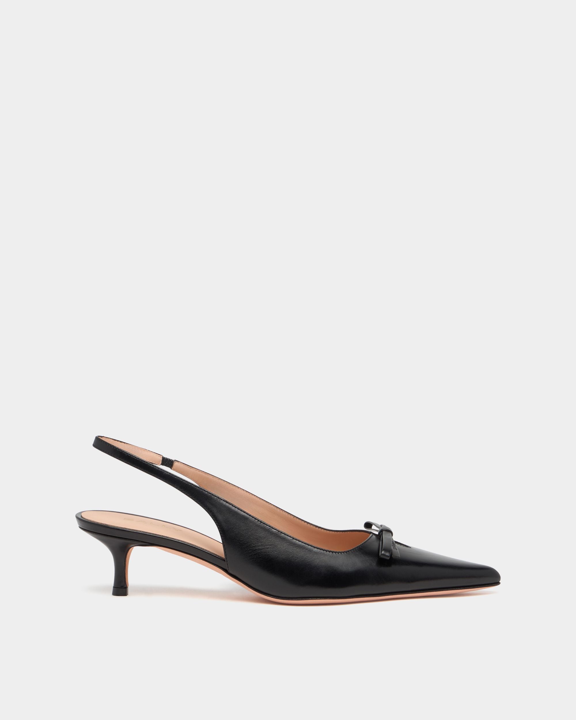 Bally Global - Escarpins À Bride Arrière Nadel En Cuir Noir - Noir