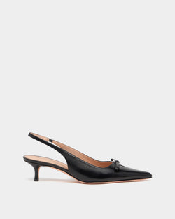 Escarpins À Bride Arrière Nadel En Cuir Noir