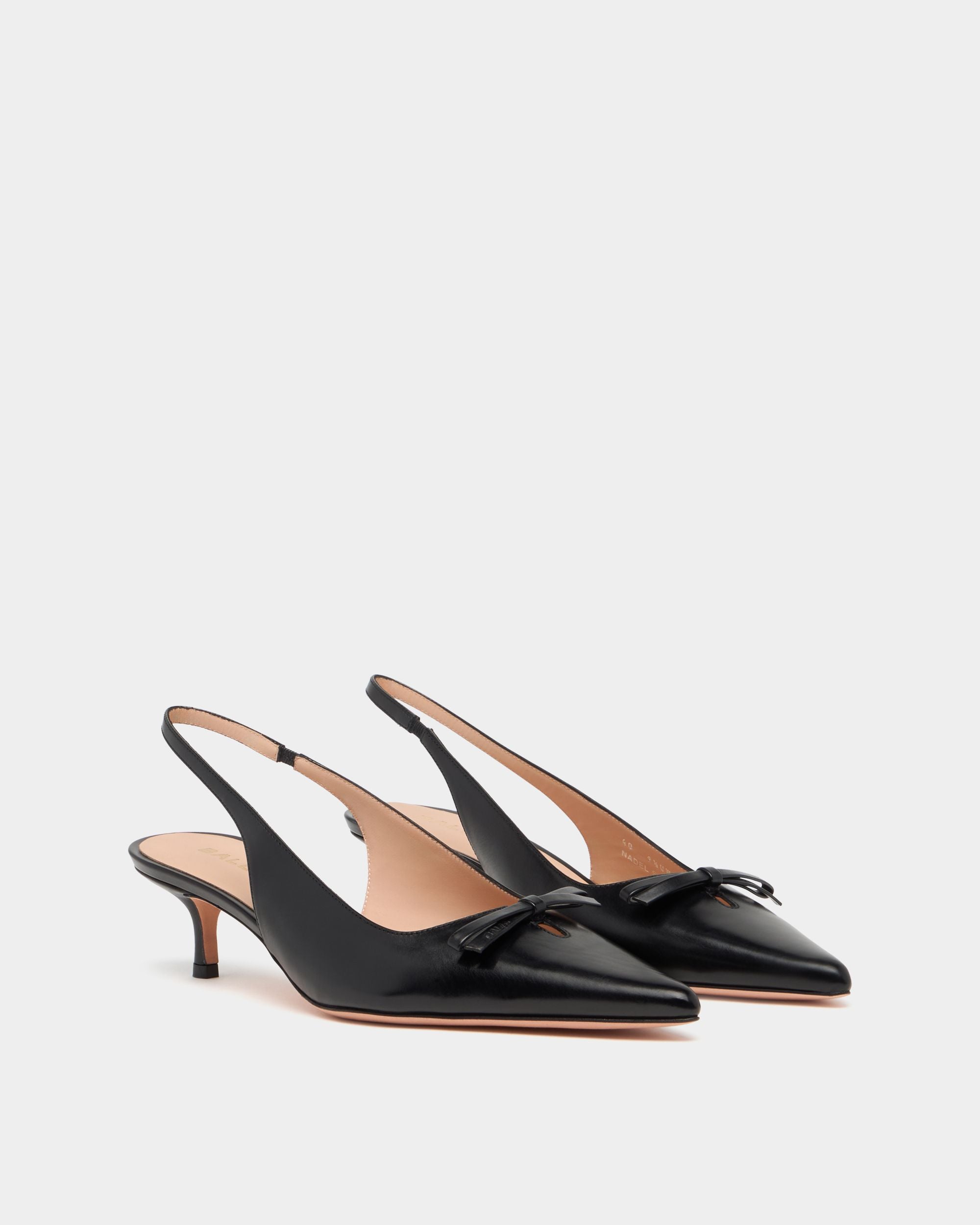 Bally Global - Escarpins À Bride Arrière Nadel En Cuir Noir - Noir