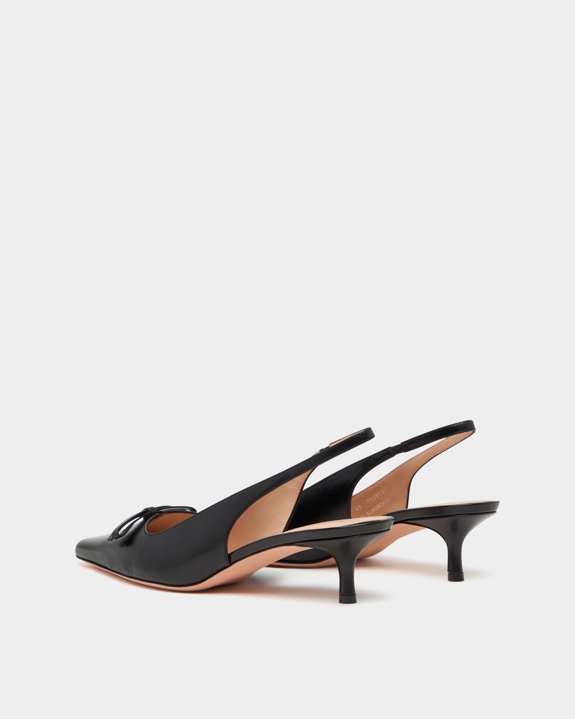 Bally Global - Escarpins À Bride Arrière Nadel En Cuir Noir - Noir