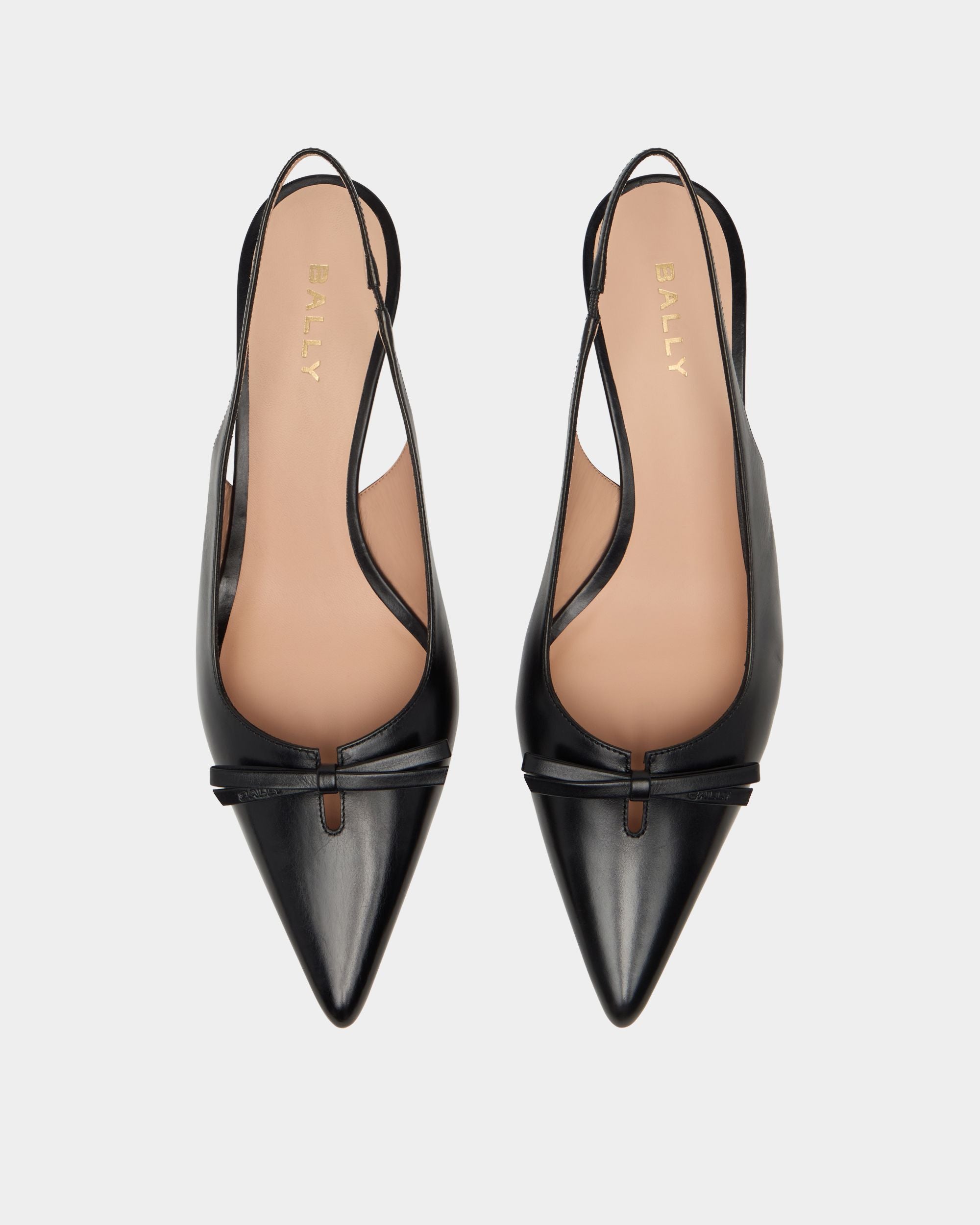 Bally Global - Escarpins À Bride Arrière Nadel En Cuir Noir - Noir