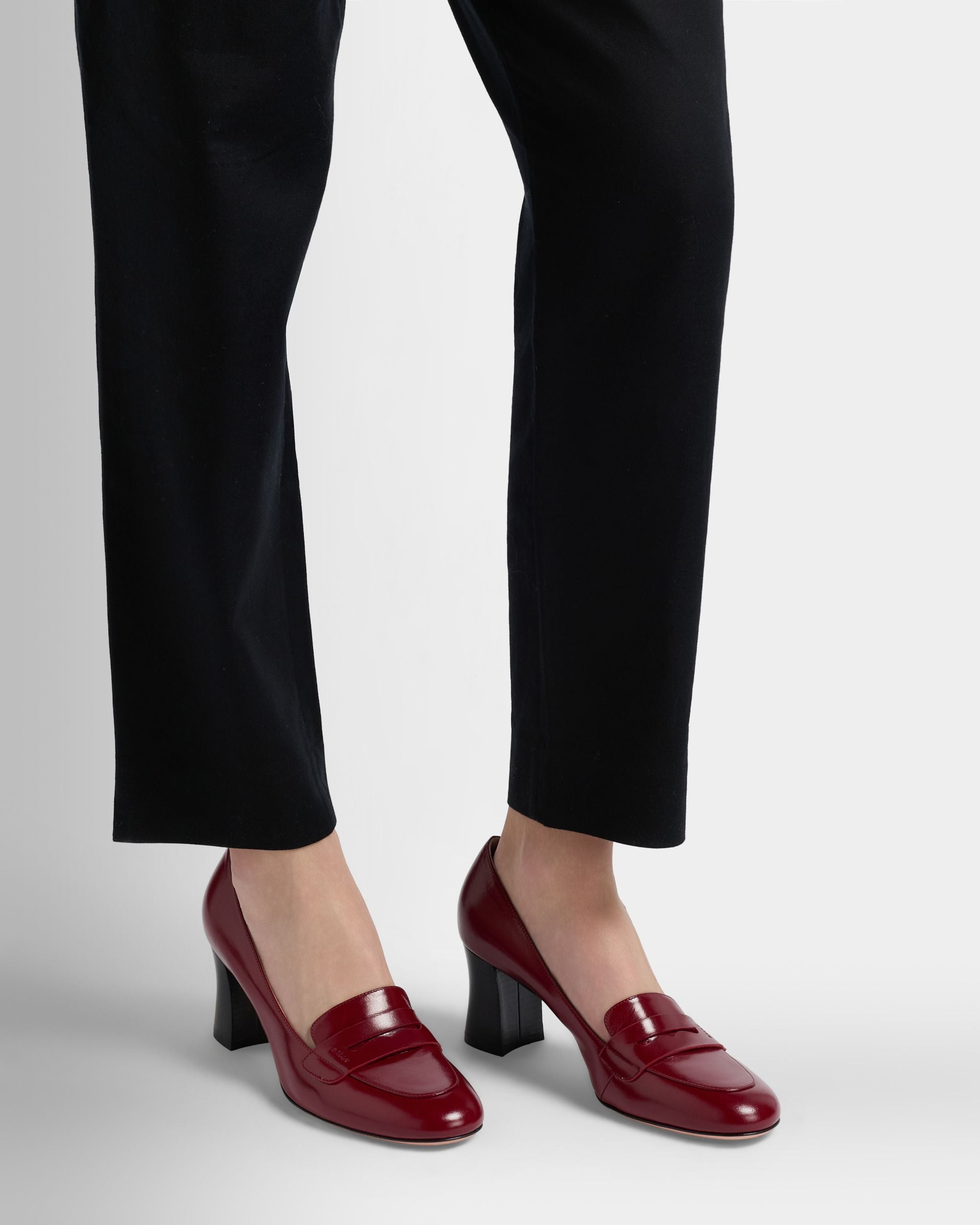 Bally Global - Saule Loafer Pump in Ruby Red Leather - Red