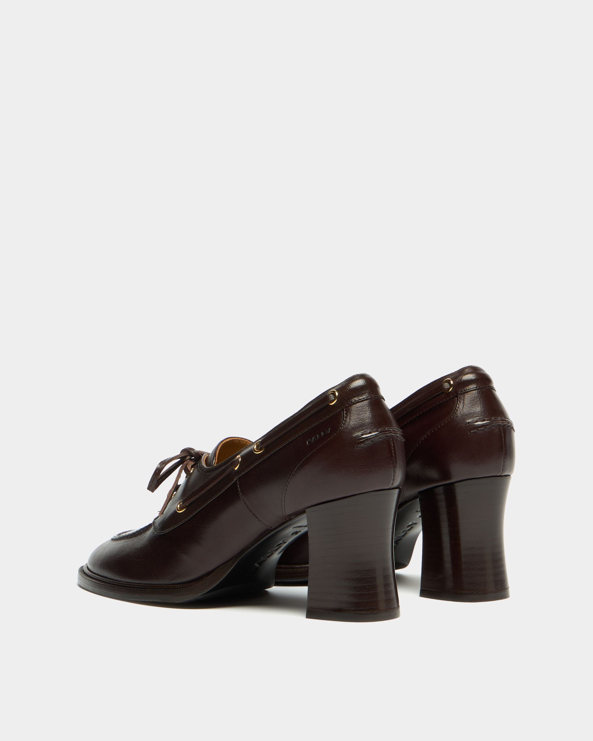 Bally Global - Zapato de salón con cordones Saule de piel ébano - Marrón
