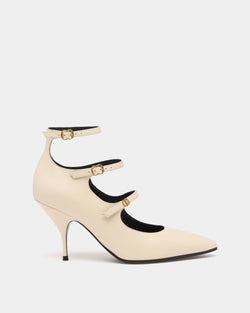 Pump In White Leather