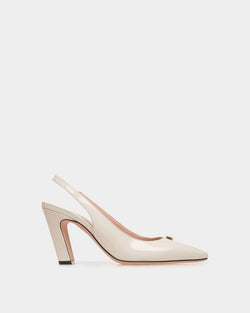 Sylt Slingback Pump In White Leather