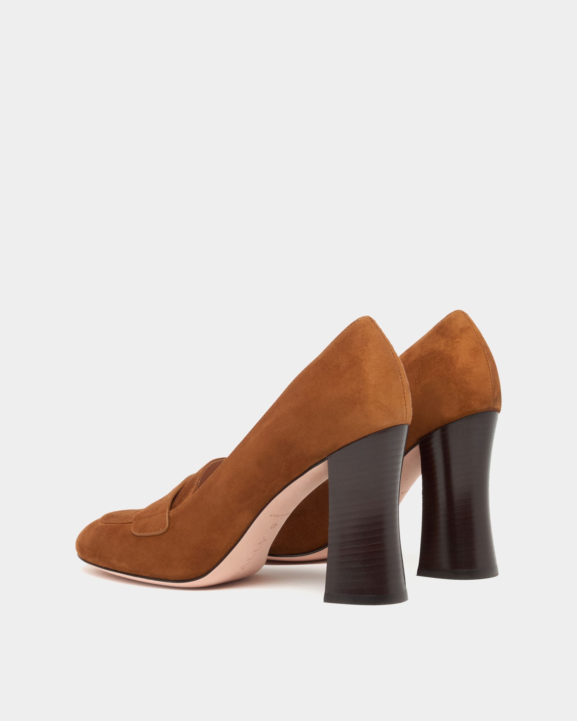 Bally Global - Saule Loafer Pump in Brown Suede - Brown