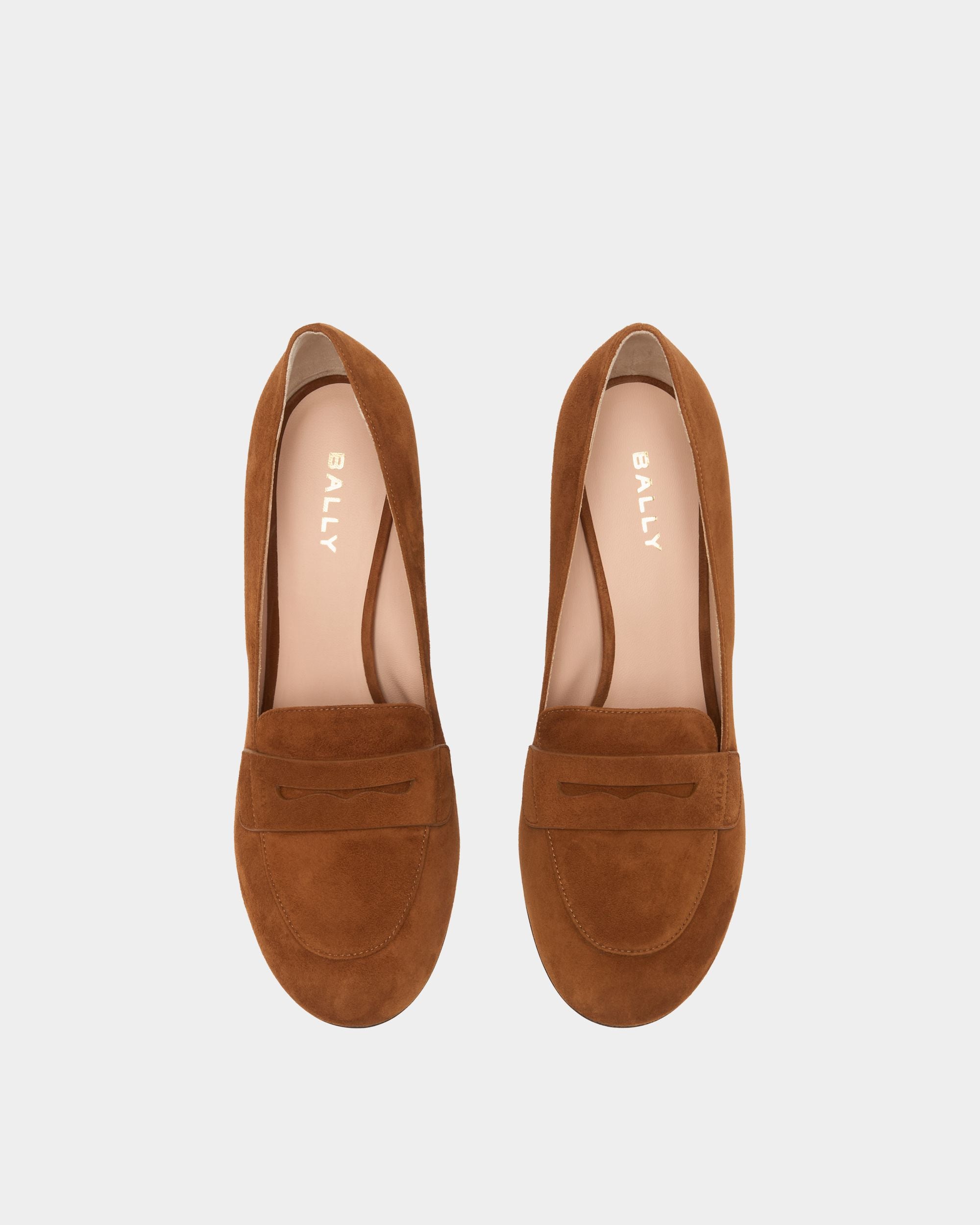 Bally Global - Saule Loafer Pump in Brown Suede - Brown