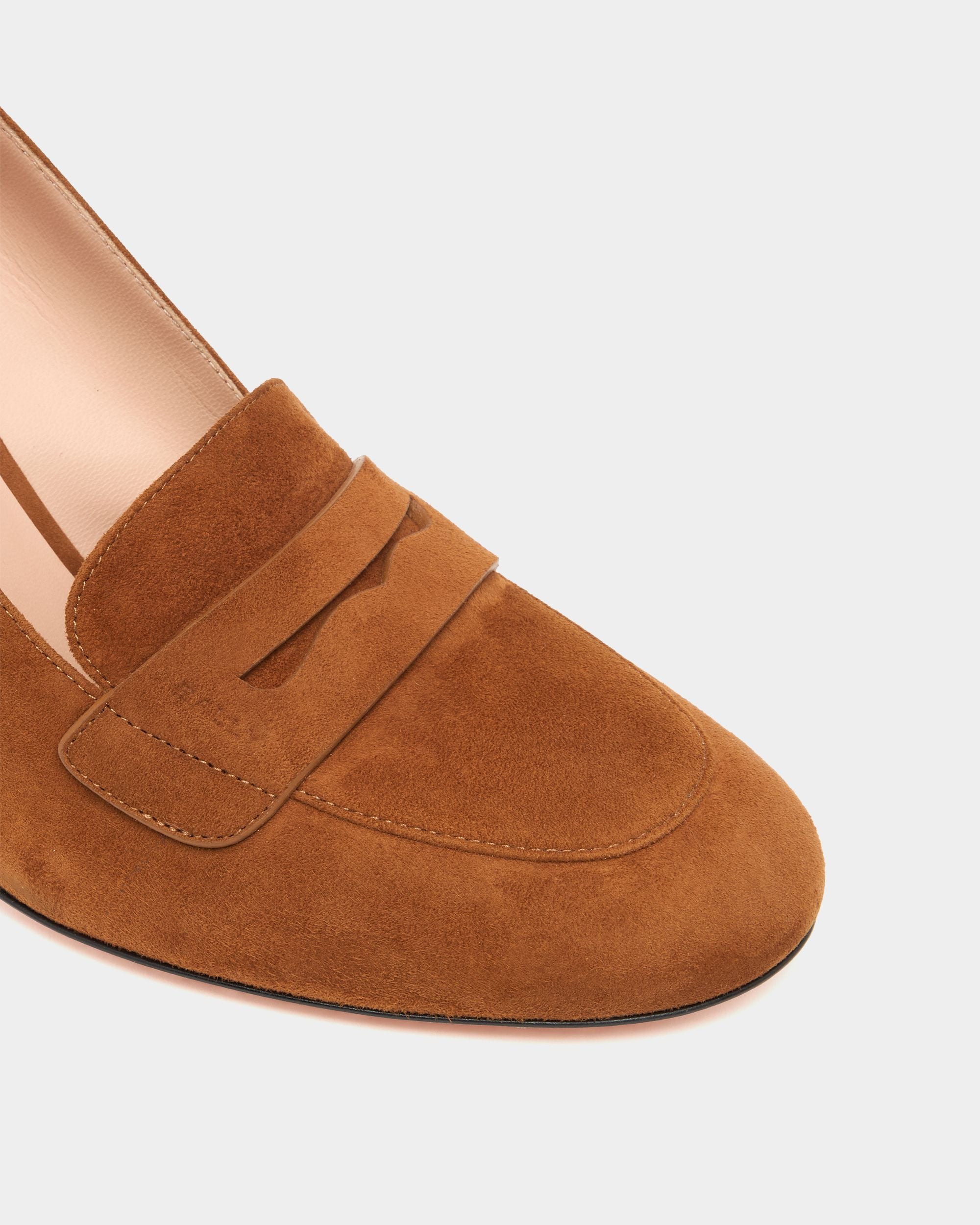 Bally Global - Saule Loafer Pump in Brown Suede - Brown