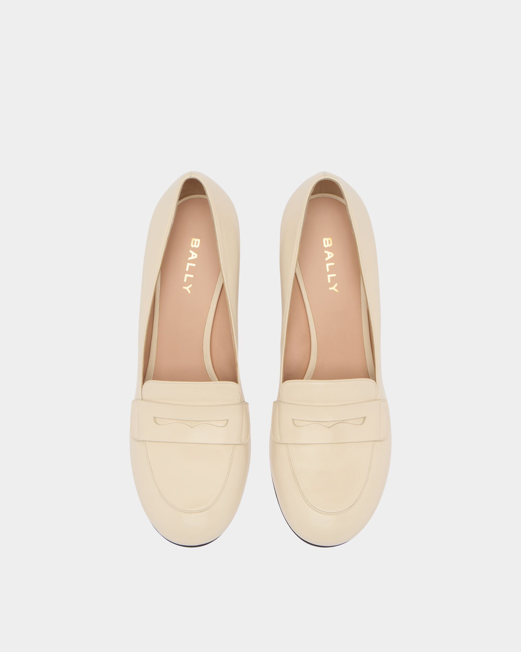 Bally Global - Mocasín Saule de piel marfil - Blanco