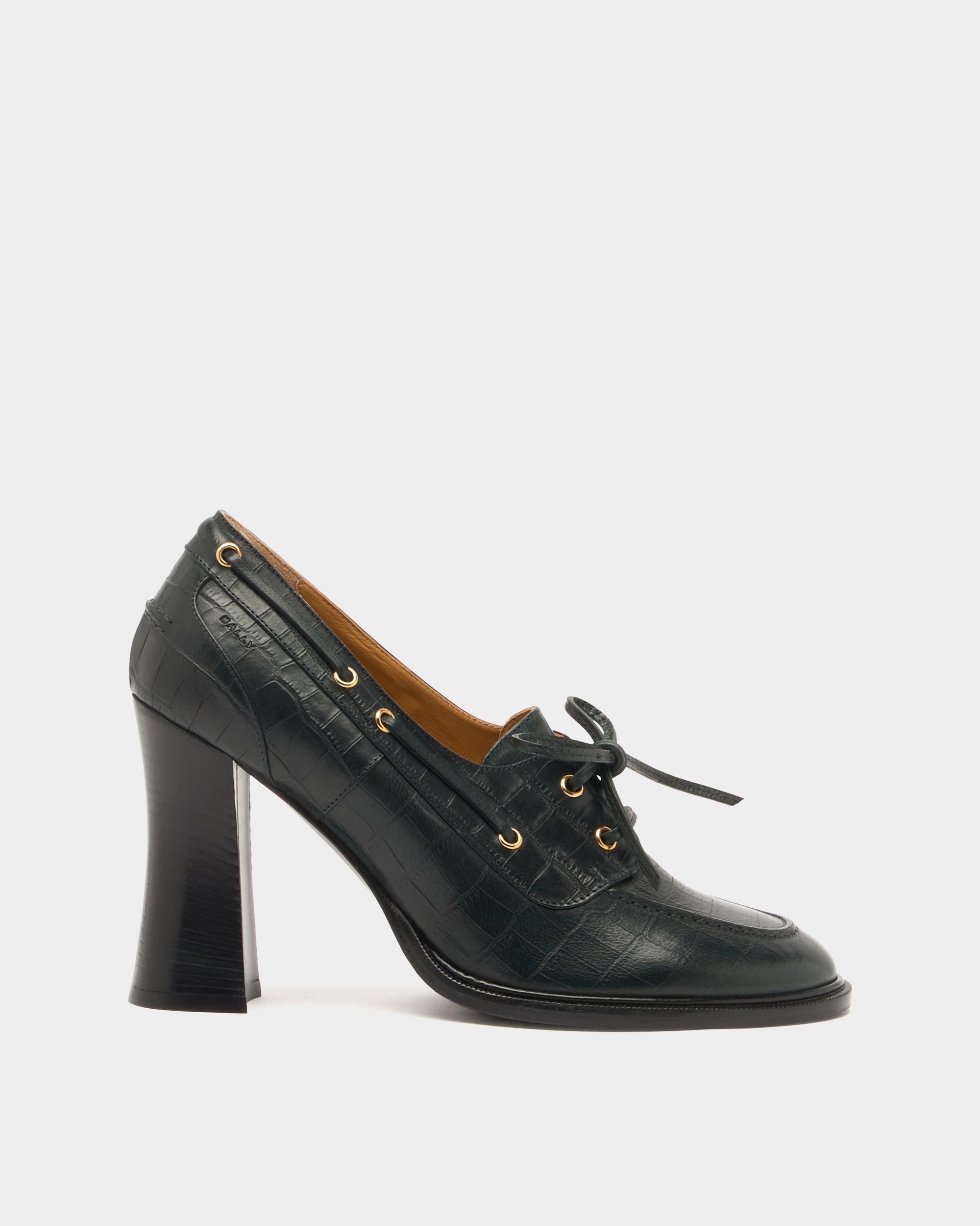 Bally Global - Saule Pump in Green Embossed Leather - Green