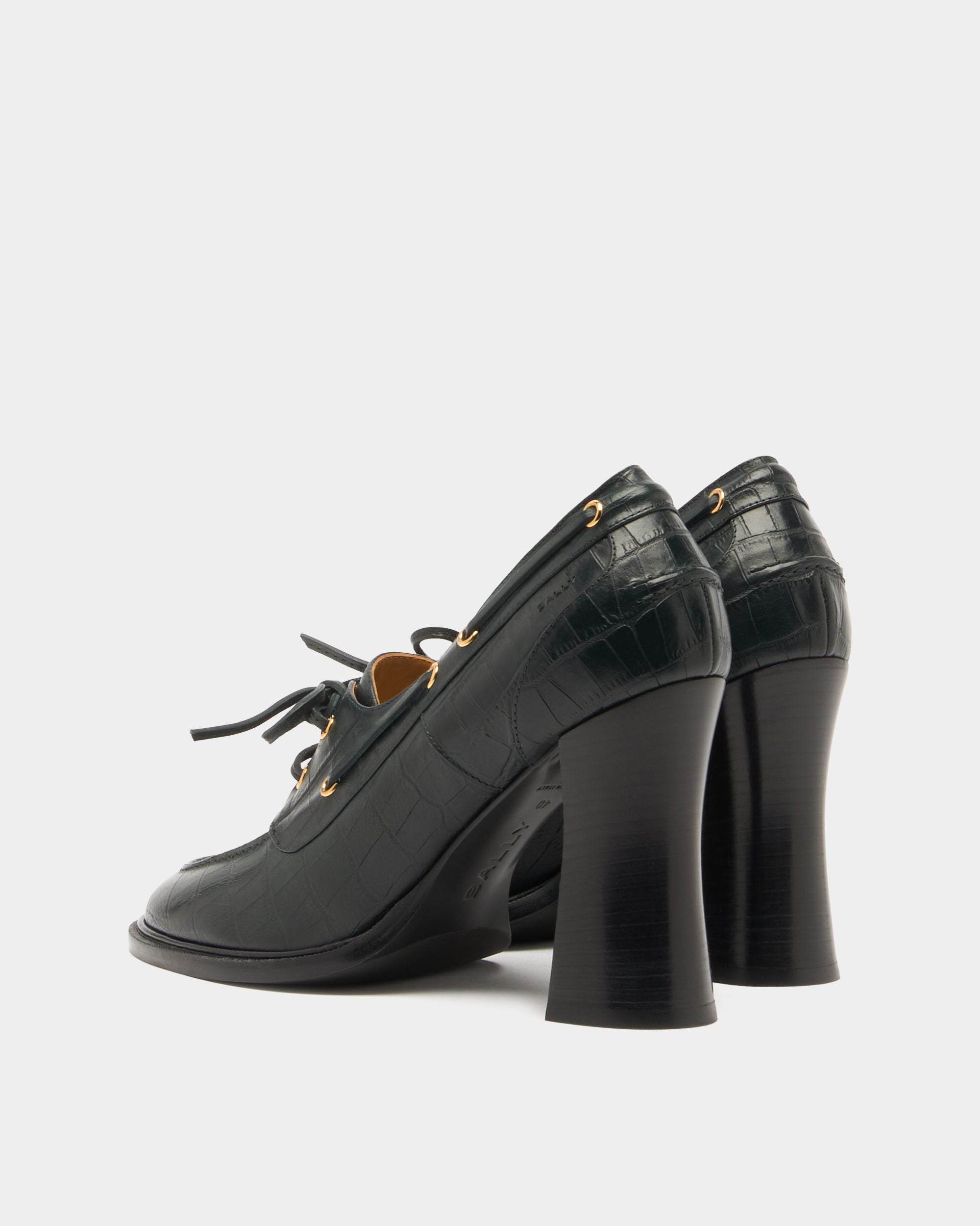 Bally Global - Saule Pump in Green Embossed Leather - Green
